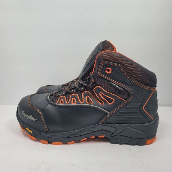 RefrigiWear Men\'s Black & Orange Insulated Waterproof Work Boots US Size 9.5 main image 9